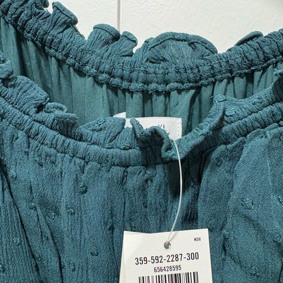 Hollister Romper Size XL Sadie Jumper Short Dress Skort Long Sleeve Green New - Picture 2 of 4